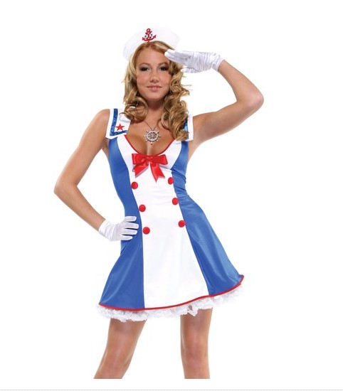 F66127 Overboard Sailor Girl Fancy Dress Costume